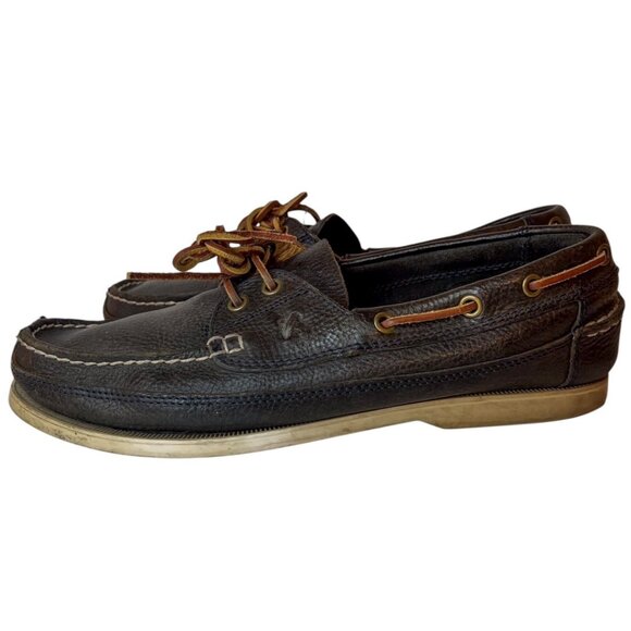 POLO RALPH LAUREN Vintage Barnard Top Sider Leather Loafers 10 Boat Shoes Preppy main image 9
